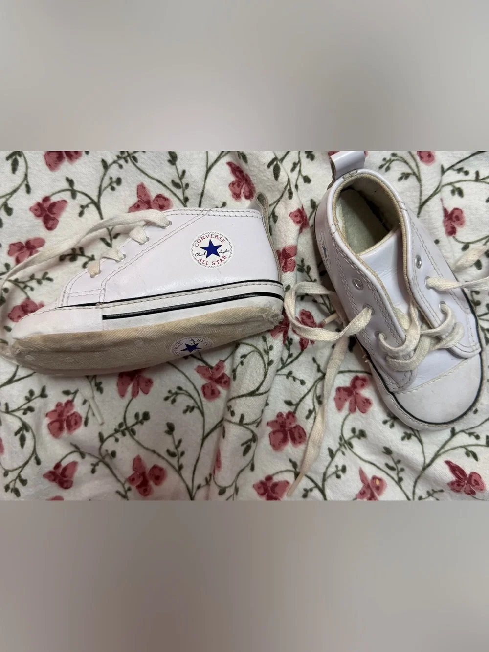 Converse Baby Infant Sneakers with Navy Star Logo